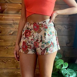 Joyce floral high-waist shorts